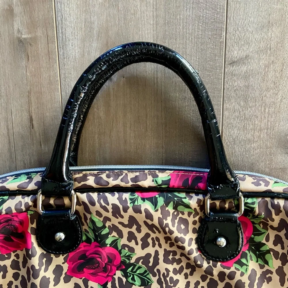 Vintage Betsey Johnson IPad, Laptop Padded Leopard and Roses Case Bag ,15” x 13